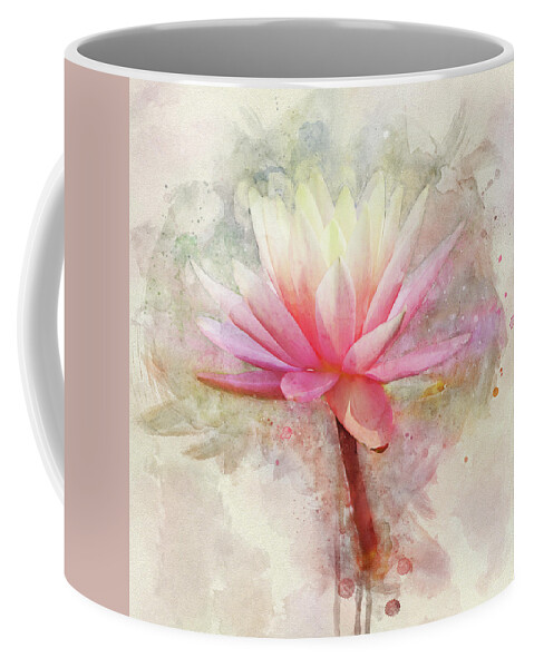Water Lily Coffee Mug featuring the photograph Pretty in Pastel #1 by Leda Robertson