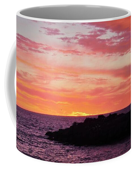 - Purple Sunrise Coffee Mug featuring the photograph - Purple Sunrise #1 by THERESA Nye