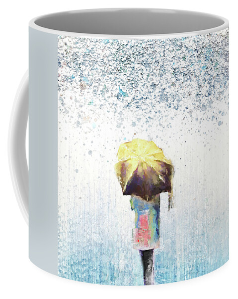 Rain Coffee Mug featuring the digital art Raindrops Keep Falling #1 by Marilyn Wilson