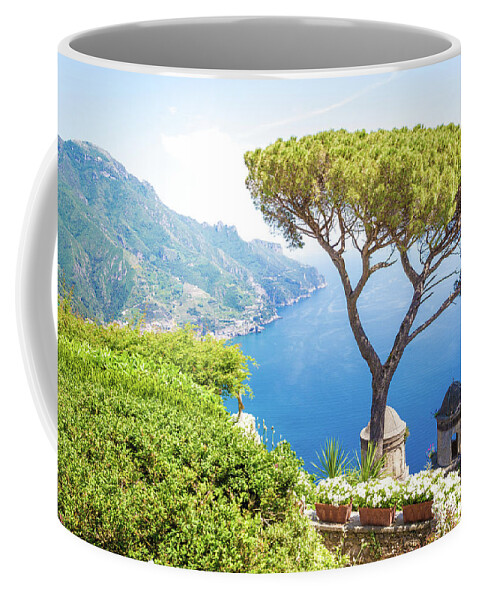 Blue Coffee Mug featuring the photograph Ravello #1 by Francesco Riccardo Iacomino
