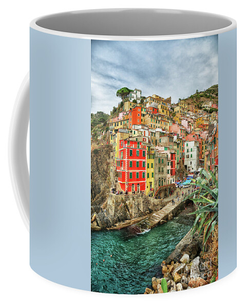 Historic Coffee Mug featuring the photograph Riomaggiore Cinque Terre #2 by Wayne Moran