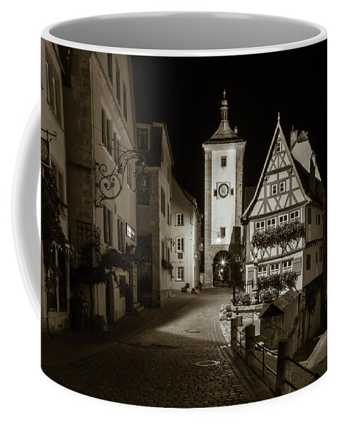 Rothenburg Germany Coffee Mug featuring the photograph Rothenburg ob Tauber Clock Tower #2 by Norma Brandsberg