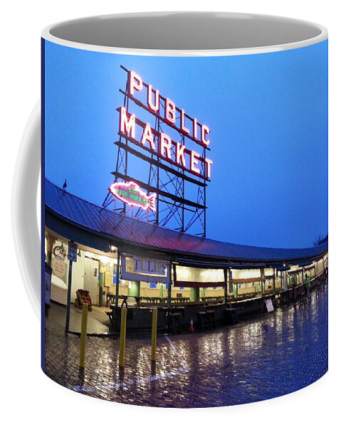 Market Coffee Mug featuring the photograph Seattle Public Market #2 by FD Graham
