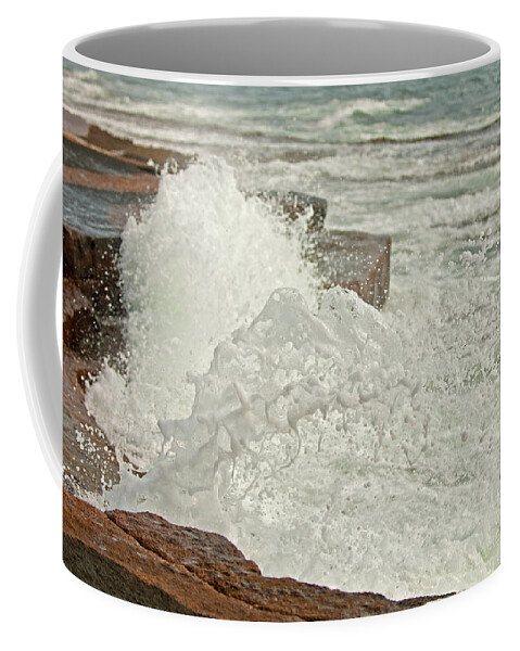 Acadia National Park Coffee Mug featuring the photograph Splash #1 by Paul Mangold