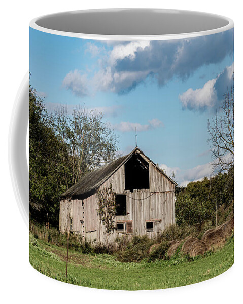 Barn Coffee Mug featuring the photograph Spooky barn by Sam Rino