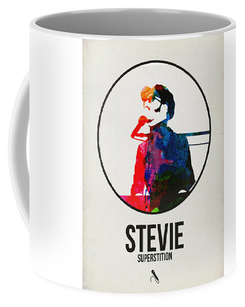 Stevie Wonder Coffee Mug featuring the digital art Stevie Wonder by Naxart Studio