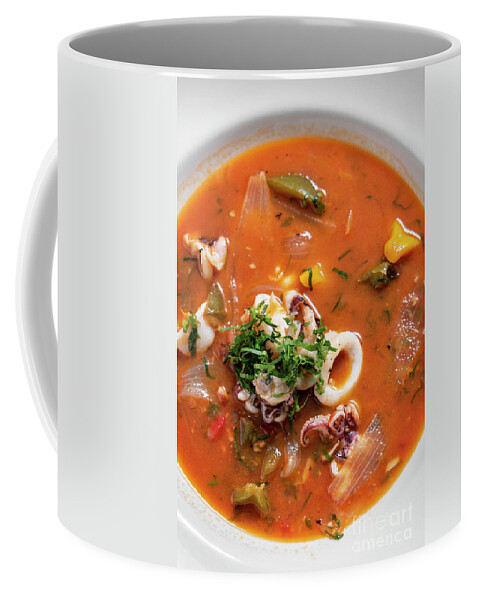 Stewed Squid Seafood Soup In Spicy Tomato And Vegetable Sauce Coffee Mug by  JM Travel Photography - Pixels