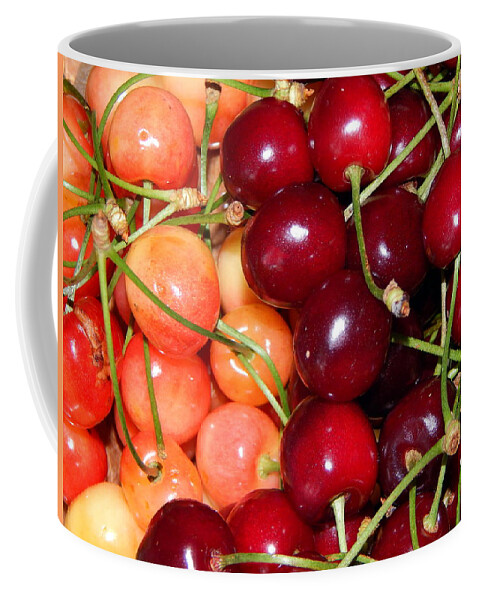 Food Coffee Mug featuring the photograph Still life of fruit in various compositions, cherry #1 by Oleg Prokopenko