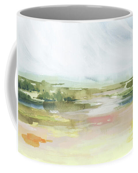 Landscapes & Seascapes+coastal & Seascapes Coffee Mug featuring the painting Sunlit Marsh II by Grace Popp
