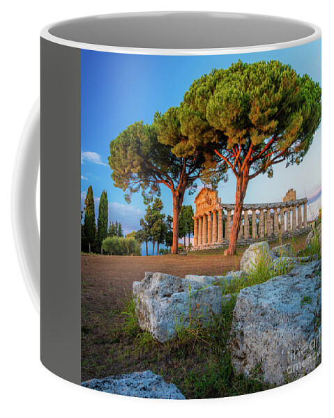 Campagnia Coffee Mug featuring the photograph Temple of Athena Columns #1 by Inge Johnsson
