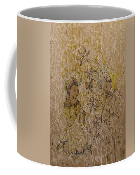 Jesus Coffee Mug featuring the painting The Annunciation to Mary Our Lady Clothed With The Sun Asia #1 by Gloria Ssali