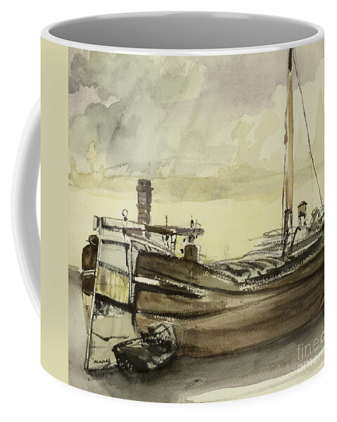 19th Century Coffee Mug featuring the painting The Barge by Edouard Manet