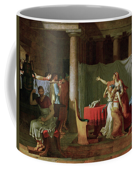 David Coffee Mug featuring the painting The Lictors Bring to Brutus the Bodies of His Sons #1 by Jacques-Louis David