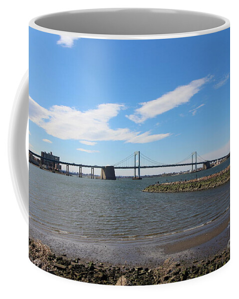 Throgs Neck Bridge Coffee Mug featuring the photograph Throgs Neck Bridge by Barbra Telfer