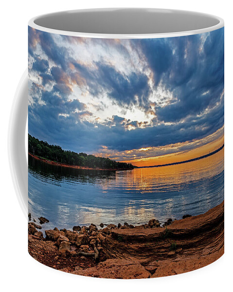 Cloudy Coffee Mug featuring the photograph Thunderbird Lake Sunset #1 by Doug Long