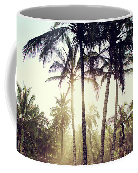 Surfing Coffee Mug featuring the photograph Ticla Palms #1 by Nik West