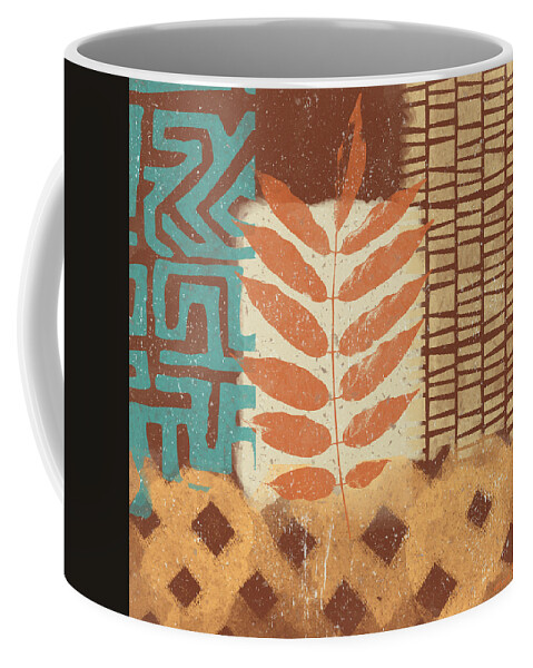 Asian Coffee Mug featuring the painting Tribal Life II by Alonzo Saunders