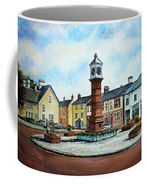 Twyn Square Coffee Mug featuring the painting Twyn Square Usk #1 by Andrew Read