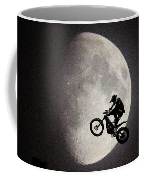 Motorbike Coffee Mug featuring the photograph Un Saut trop Loin #2 by Kris Woo