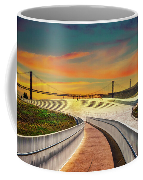 Ponte Coffee Mug featuring the photograph Ponte 25 de Abril by Micah Offman