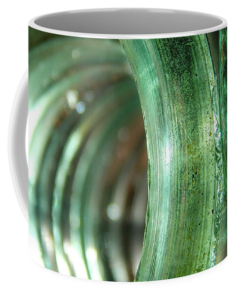 Insulators Coffee Mug featuring the photograph Vintage Green Glass Insulators by Phil Perkins