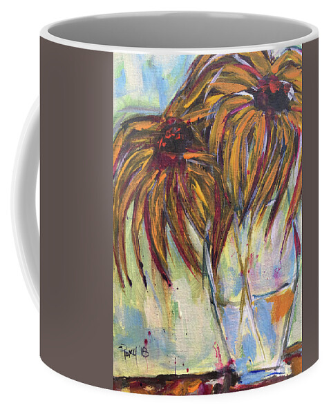 Flowers Coffee Mug featuring the painting Wild Flowers by Roxy Rich