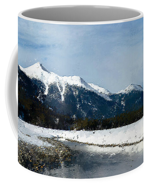 Park Coffee Mug featuring the photograph Winter Creek #1 by Alexander Fedin