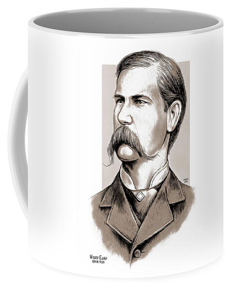 Wyatt Earp Coffee Mug featuring the mixed media Wyatt Earp #1 by Greg Joens