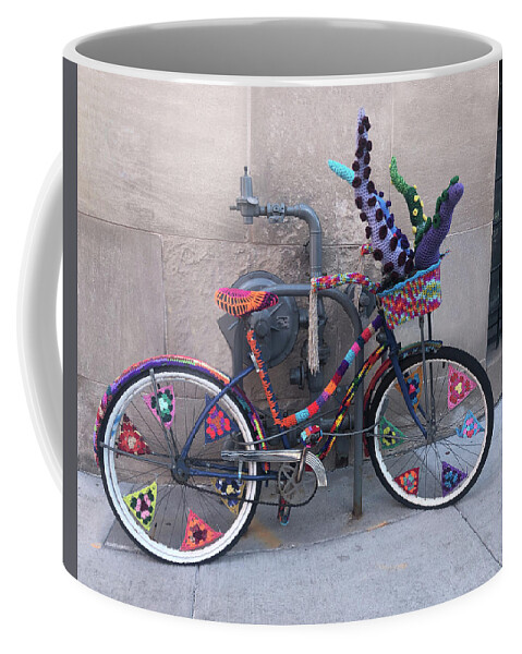 Bike Coffee Mug featuring the photograph Yarn Bike #1 by Tom Reynen