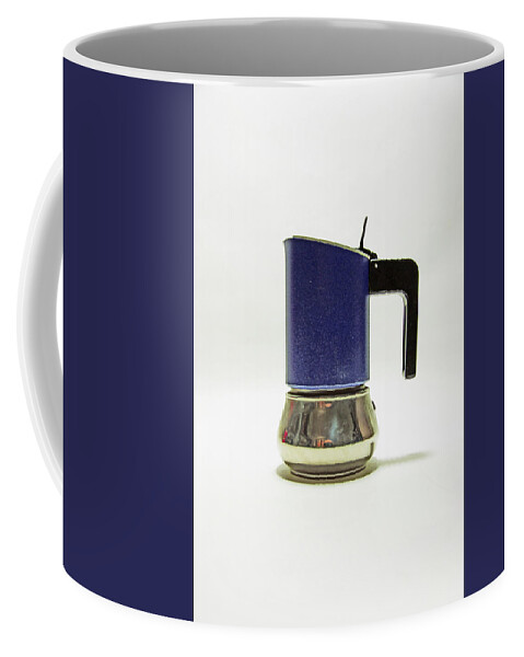 Studio Coffee Mug featuring the photograph 10-05-19 STUDIO. Blue Cafetiere by Lachlan Main