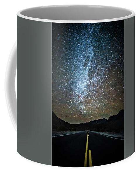 United States Coffee Mug featuring the photograph Night time and dark sky over death valley national park #10 by Alex Grichenko