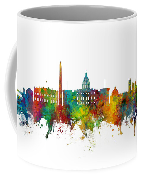 Washington Coffee Mug featuring the digital art Washington DC Skyline by Michael Tompsett