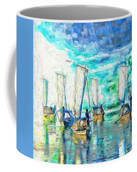 Paint Coffee Mug featuring the painting 14 of 100 SPECIAL DISCOUNT by Nenad Vasic