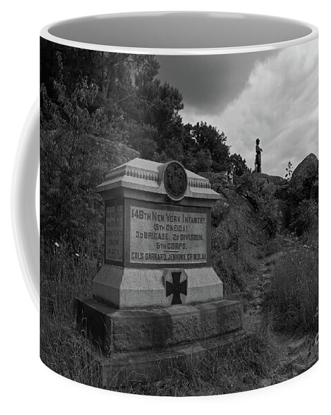 Gettysburg Coffee Mug featuring the photograph 146th New York Infantry Regiment Monument Gettysburg Battlefield by James Brunker