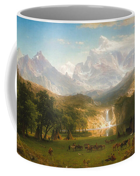 West Coffee Mug featuring the painting The Rocky Mountains, Lander's Peak by Albert Bierstadt
