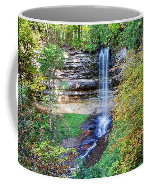 Munising Coffee Mug featuring the photograph 1563 Munising Falls by Steve Sturgill