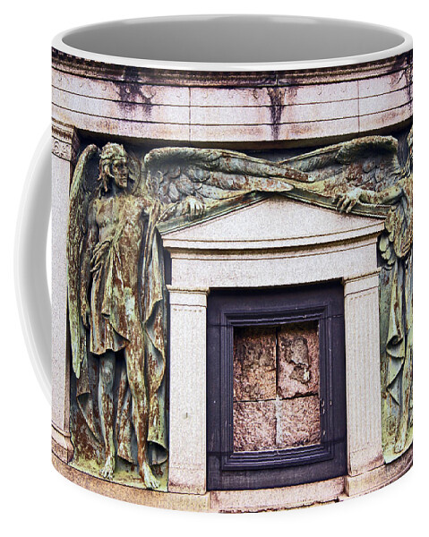 Scotland Coffee Mug featuring the photograph 18/09/13 GLASGOW. The Necropolis, double Angels. by Lachlan Main