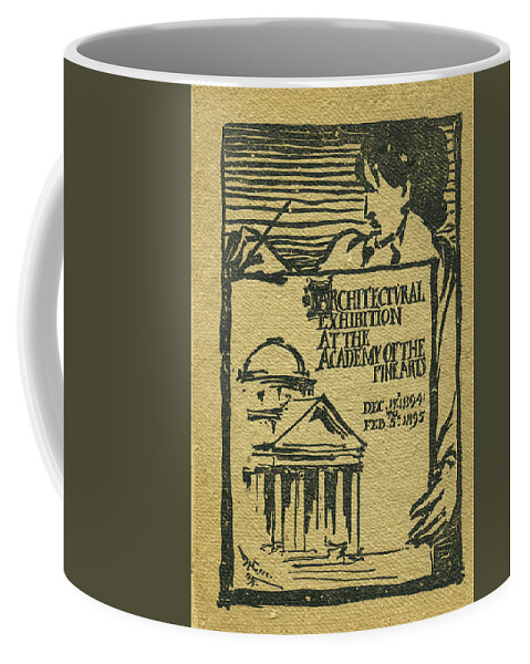 Pennsylvania Academy Of The Fine Arts Coffee Mug featuring the mixed media 1894-95 Catalogue of the Architectural Exhibition at the Pennsylvania Academy of the Fine Arts by Wilson Eyre Jr