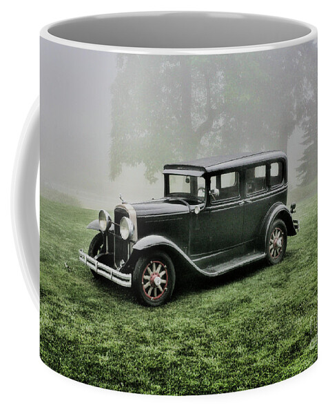 1930 Automobile Coffee Mug featuring the photograph 1930 Automobile Bonnie and Clyde Era by Chuck Kuhn