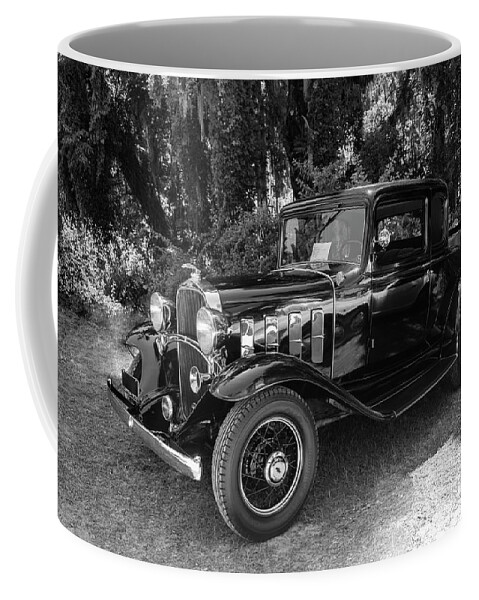 1932 Chevrolet Coffee Mug featuring the photograph 1932 Antique Chevrolet BW by Carlos Diaz