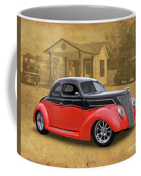 1937 Coffee Mug featuring the photograph 1937 Ford Coupe Street Rod by Ron Long