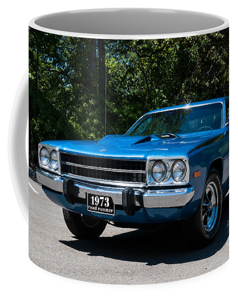1973 Roadrunner Coffee Mug featuring the photograph 1973 Plymouth Roadrunner by Anthony Sacco