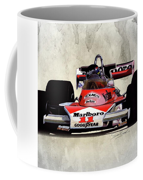 Art Coffee Mug featuring the painting 1976 McLaren M23 by Simon Read