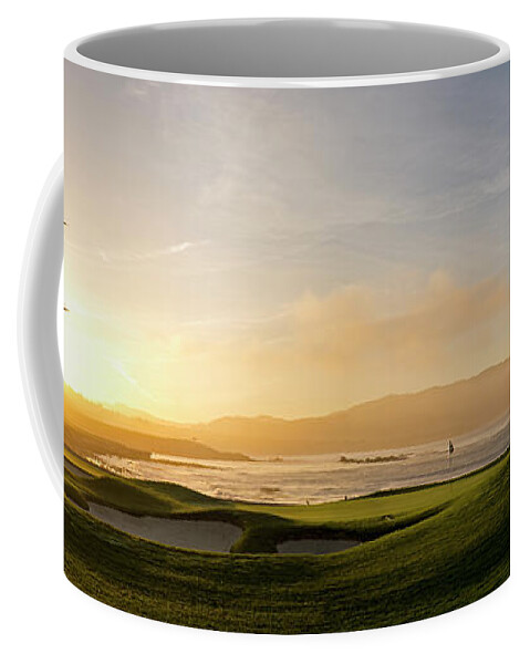 Photography Coffee Mug featuring the photograph 18th Hole With Iconic Cypress Tree #2 by Panoramic Images
