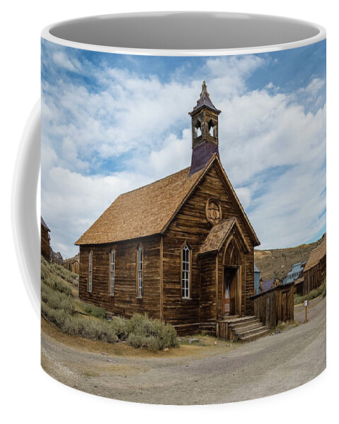 Bodie Coffee Mug featuring the photograph Bodie Church #2 by Mike Ronnebeck
