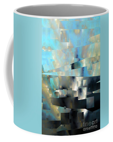 Blue Coffee Mug featuring the painting 2 Corinthians 3 18. From Glory To Glory by Mark Lawrence