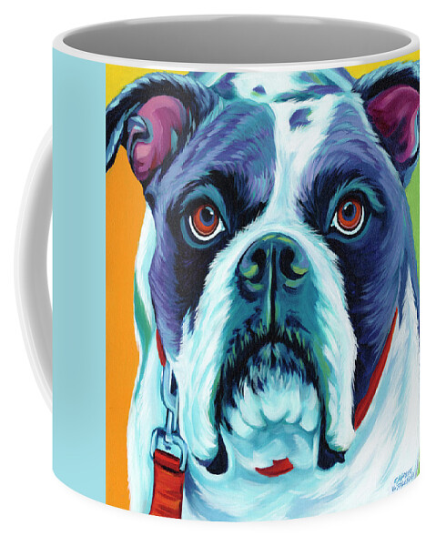 Pets Coffee Mug featuring the painting Cute Pups II #2 by Carolee Vitaletti