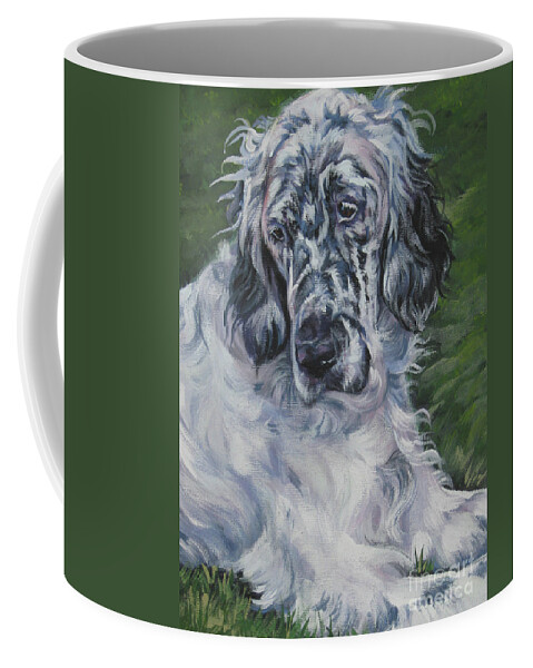 English Setter Coffee Mug featuring the painting English Setter #2 by Lee Ann Shepard