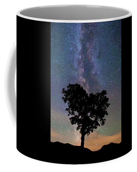 Heart Coffee Mug featuring the photograph Heart Tree Milky Way #2 by White Mountain Images