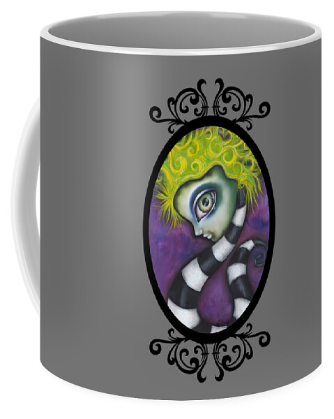 Beetlejuice Coffee Mug featuring the painting Beetlejuice by Abril Andrade